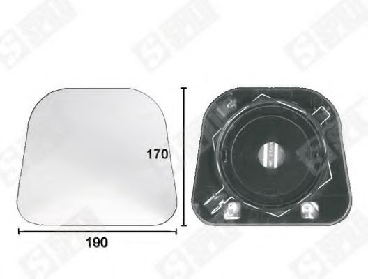Зеркальное стекло, широкоугольное зеркало SPILU 19003