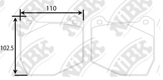 Комплект тормозных колодок, дисковый тормоз NiBK PN40001