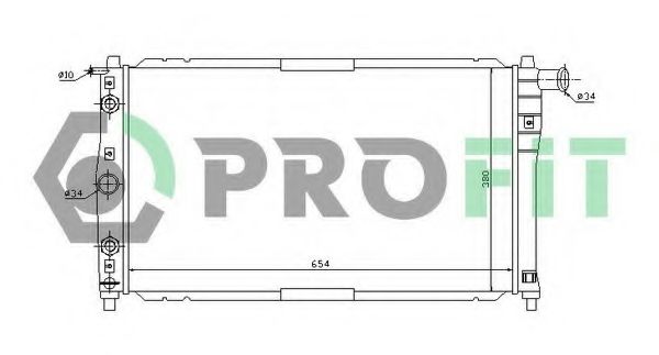 Радиатор, охлаждение двигателя PROFIT PR 1141A1