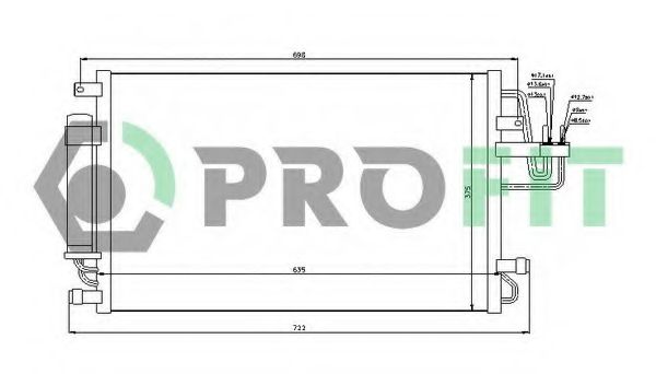 Конденсатор, кондиционер PROFIT PR 1305C1