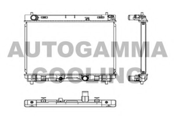 Радиатор, охлаждение двигателя AUTOGAMMA 105908