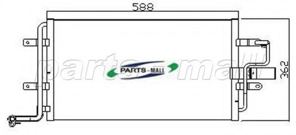 Конденсатор, кондиционер PARTS-MALL PXNCT-002