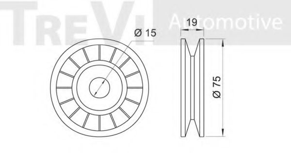 Паразитный / ведущий ролик, поликлиновой ремень AUTEX 661500