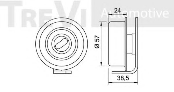 Паразитный / Ведущий ролик, зубчатый ремень TREVI AUTOMOTIVE T1773