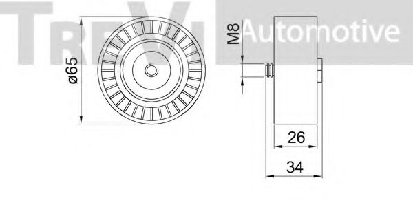 Паразитный / ведущий ролик, поликлиновой ремень BERTOLOTTI 116604