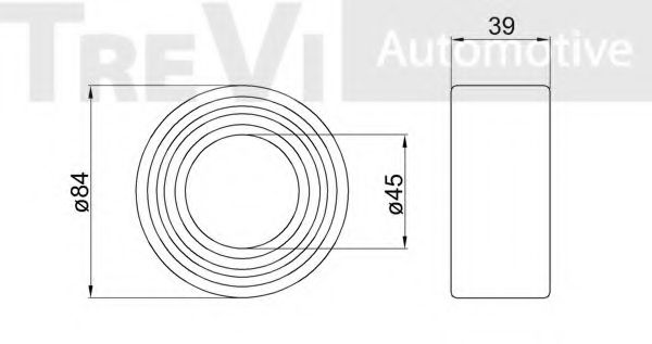 Комплект подшипника ступицы колеса TREVI AUTOMOTIVE 43231