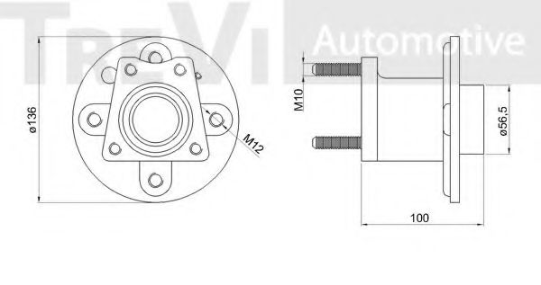 Комплект подшипника ступицы колеса TREVI AUTOMOTIVE 40152