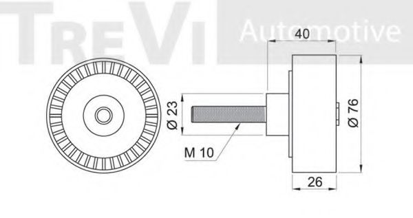 Паразитный / ведущий ролик, поликлиновой ремень BERTOLOTTI 18049