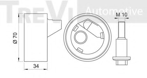 Паразитный / Ведущий ролик, зубчатый ремень BERTOLOTTI 70121
