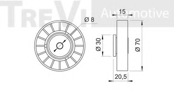 Паразитный / ведущий ролик, поликлиновой ремень BERTOLOTTI 56568