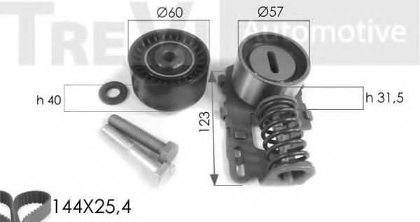 Комплект ремня ГРМ TREVI AUTOMOTIVE KD1016