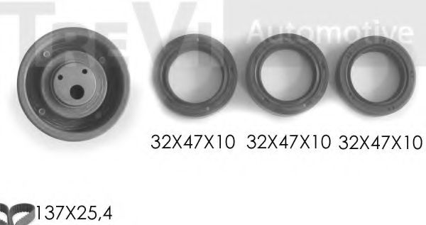 Комплект ремня ГРМ TREVI AUTOMOTIVE KD1265S1