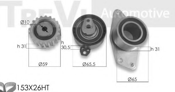 Комплект ремня ГРМ TREVI AUTOMOTIVE KD1457