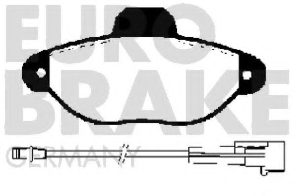 Комплект тормозных колодок, дисковый тормоз EUROBRAKE 5502222334