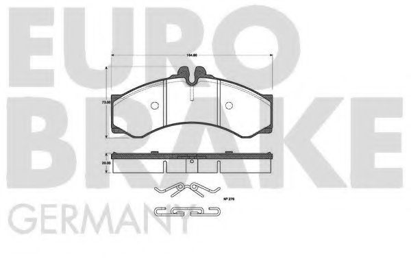 Комплект тормозных колодок, дисковый тормоз EUROBRAKE 5502223332