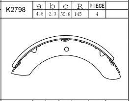 Комплект тормозных колодок ASIMCO K2798