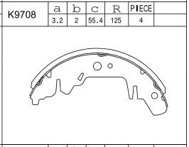 Комплект тормозных колодок ASIMCO K9708