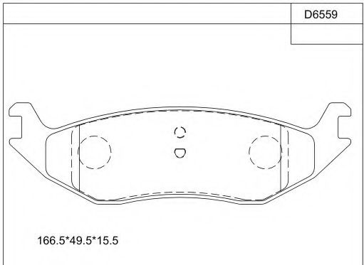 Комплект тормозных колодок, дисковый тормоз ASIMCO KD6559