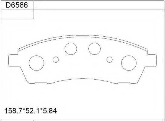 Комплект тормозных колодок, дисковый тормоз ASIMCO KD6586