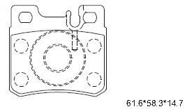 Комплект тормозных колодок, дисковый тормоз ASIMCO KD7747