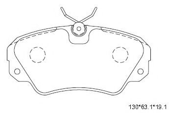 Комплект тормозных колодок, дисковый тормоз ASIMCO KD7769