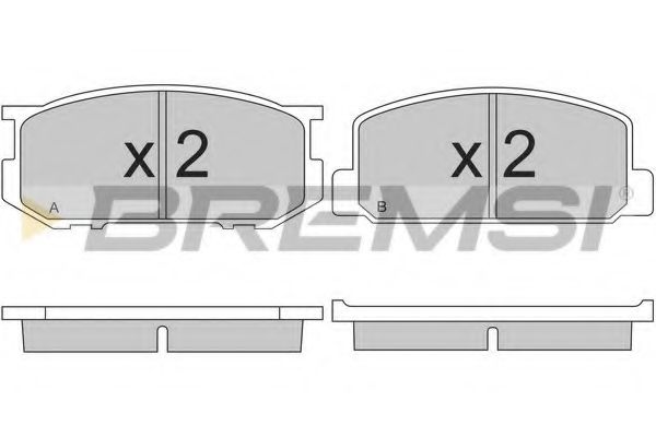 Комплект тормозных колодок, дисковый тормоз BREMSI BP2165