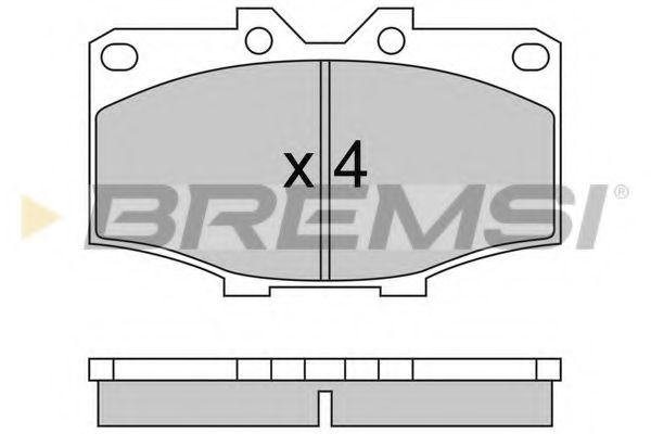 Комплект тормозных колодок, дисковый тормоз BREMSI BP2242