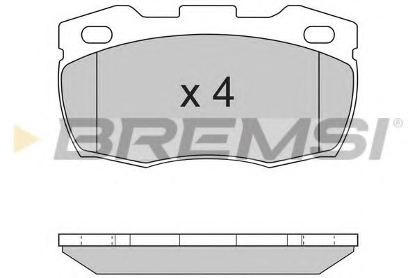 Комплект тормозных колодок, дисковый тормоз BREMSI BP2717