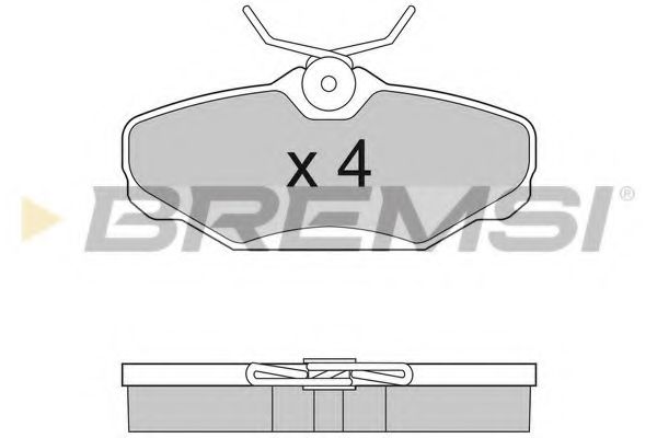 Комплект тормозных колодок, дисковый тормоз BREMSI BP2884