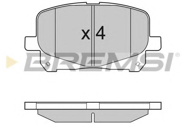 Комплект тормозных колодок, дисковый тормоз BREMSI BP3049
