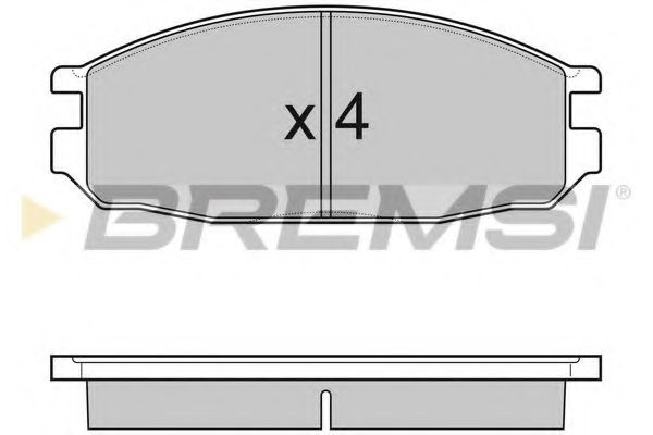 Комплект тормозных колодок, дисковый тормоз BREMSI BP3069