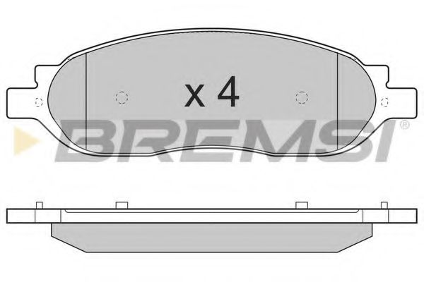Комплект тормозных колодок, дисковый тормоз BREMSI BP3307