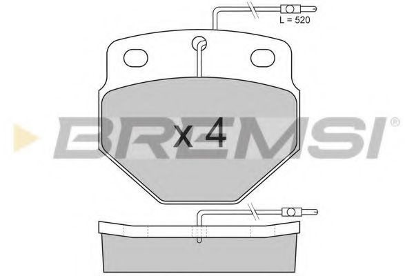Комплект тормозных колодок, дисковый тормоз BREMSI 29236
