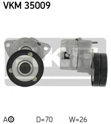 Натяжной ролик, поликлиновой  ремень SKF VKM 35009