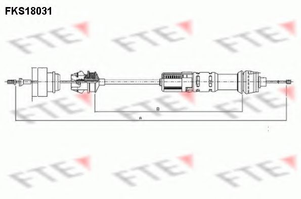 Трос, управление сцеплением FTE FKS18031