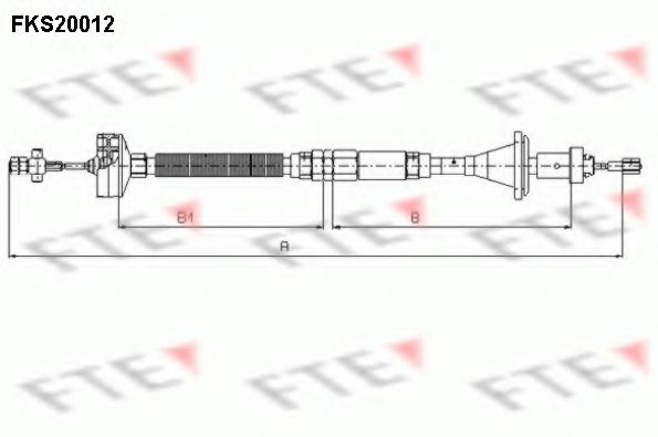 Трос, управление сцеплением FTE FKS20012