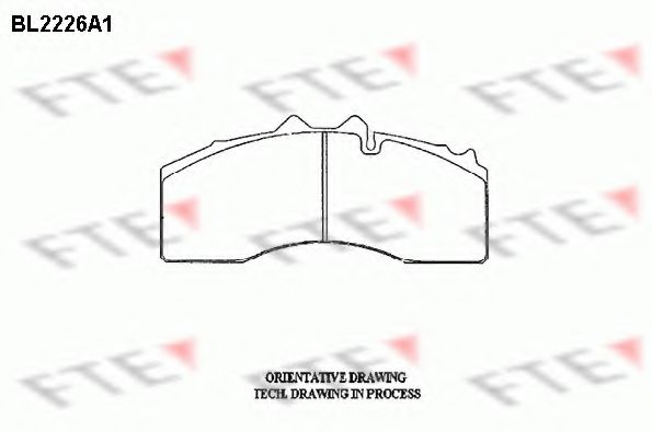 Комплект тормозных колодок, дисковый тормоз FTE BL2226A1