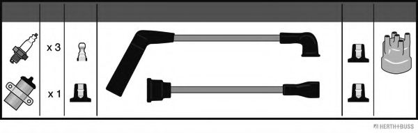 Комплект проводов зажигания HERTH+BUSS JAKOPARTS J5386011