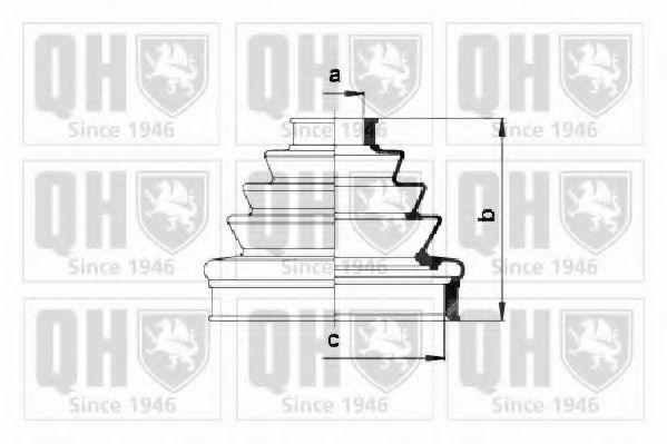 Комплект пылника, приводной вал QUINTON HAZELL QJB116