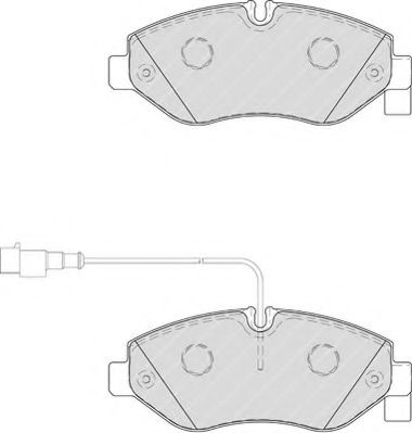 Комплект тормозных колодок, дисковый тормоз FERODO FVR4053