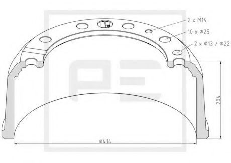 Тормозной барабан DT 660005