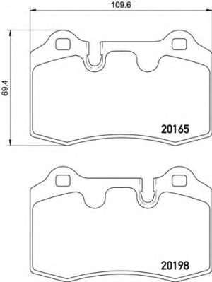 Комплект тормозных колодок, дисковый тормоз BREMBO P 02 003