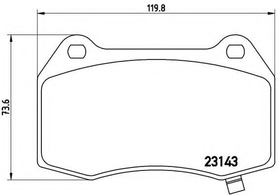 Комплект тормозных колодок, дисковый тормоз BREMBO P 09 003