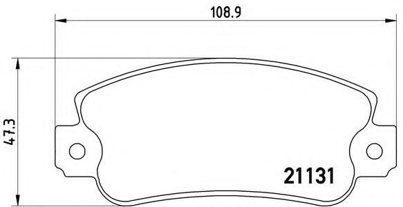 Комплект тормозных колодок, дисковый тормоз BREMBO P 23 029