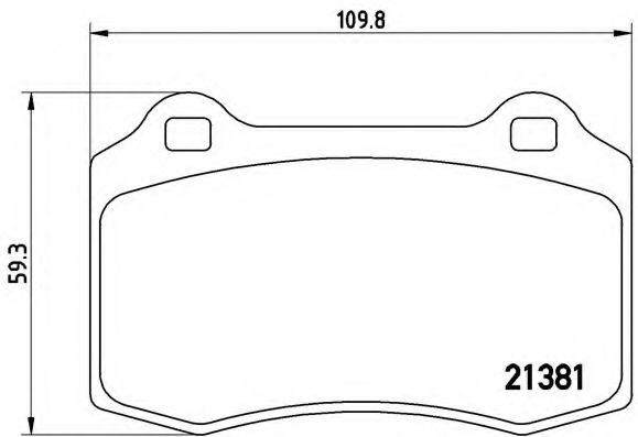 Комплект тормозных колодок, дисковый тормоз BREMBO P 24 073