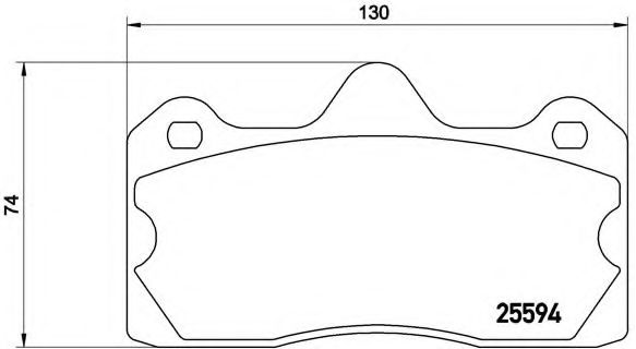 Комплект тормозных колодок, дисковый тормоз BREMBO P 47 002