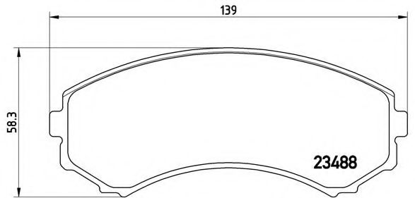 Комплект тормозных колодок, дисковый тормоз BREMBO P 54 029