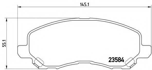 Комплект тормозных колодок, дисковый тормоз BREMBO P 54 030