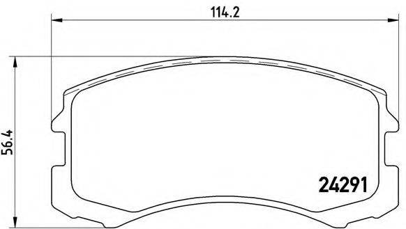 Комплект тормозных колодок, дисковый тормоз BREMBO 24291