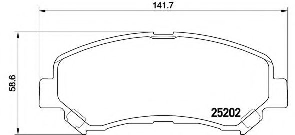 Комплект тормозных колодок, дисковый тормоз BREMBO P 79 028